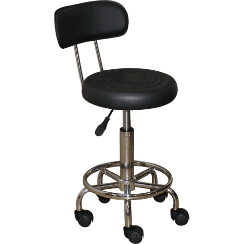 Кресло лабораторное ET-9040-2A - черный цвет кожзама